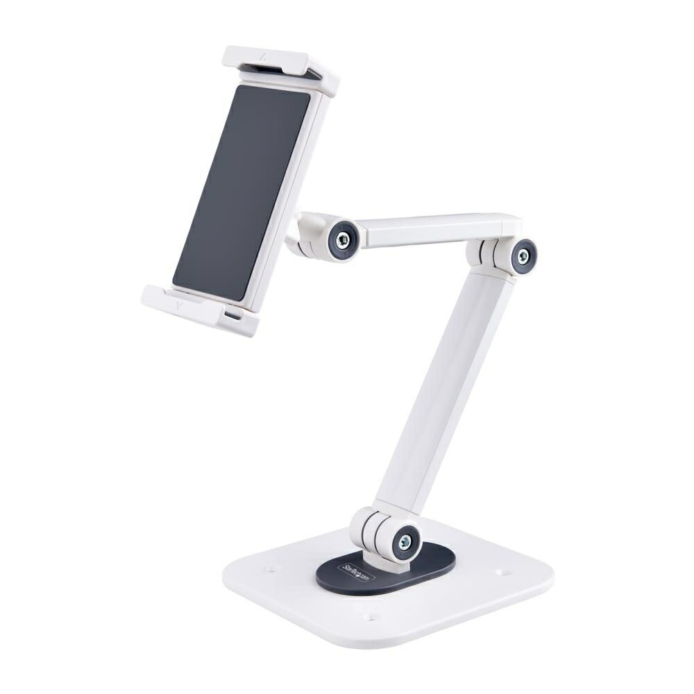 StarTech.com [ADJ-TABLET-STAND-W] タブレットスタンド/7.9-12.9インチ対応/耐荷重1kg/クリップ式/可動式アーム/角度高さ調整可能/卓上壁面用/タブレット