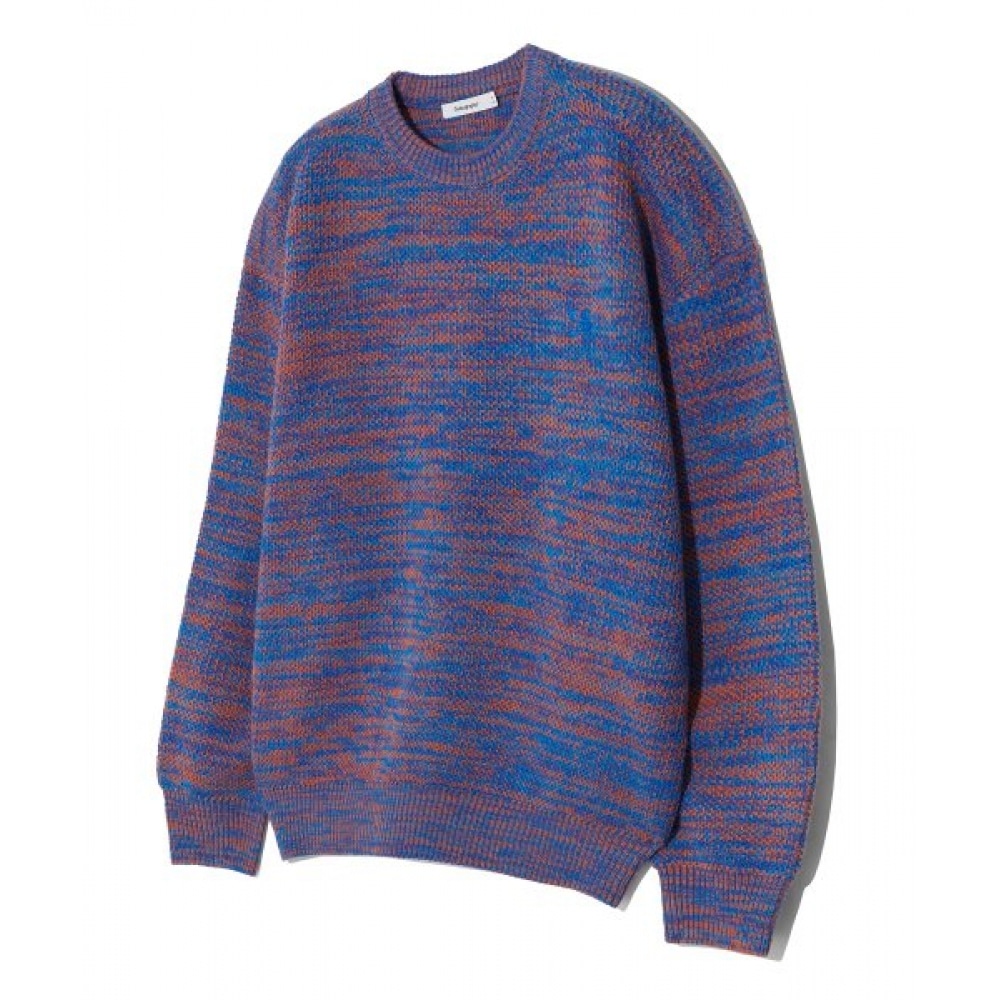 CODEGRY WAVE ロゴミックスオーバーフィットプルオーバーニット_ブルー