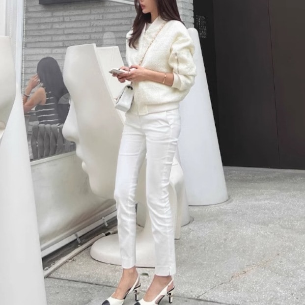 ツイードジャケット レディース ジャケット ブルゾン アウター 上着 羽織 前開き 長袖 ファスナー ポケット 伸縮性 かわいい 大人可愛い きれいめ シンプル カジュアル 上品 おしゃれ かっこいい