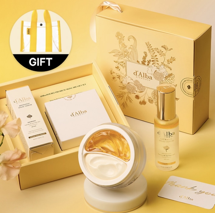 [家庭の月限定/クリアバッグ贈呈] 「プレミアム2種」プレミアムミストセラム60ml+ダブルクリーム70g ギフトセット