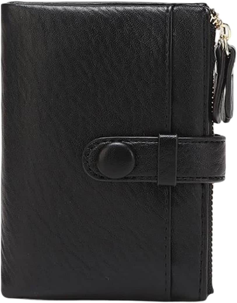 【20%OFFクーポン】財布 レディース 小さい財布 2つ折り 大容量 ファスナー ボタン 無地 スキミング防止 多機能 カード入れ 小銭入れ コンパクト 軽い コインケース ウォレット おしゃれ シ