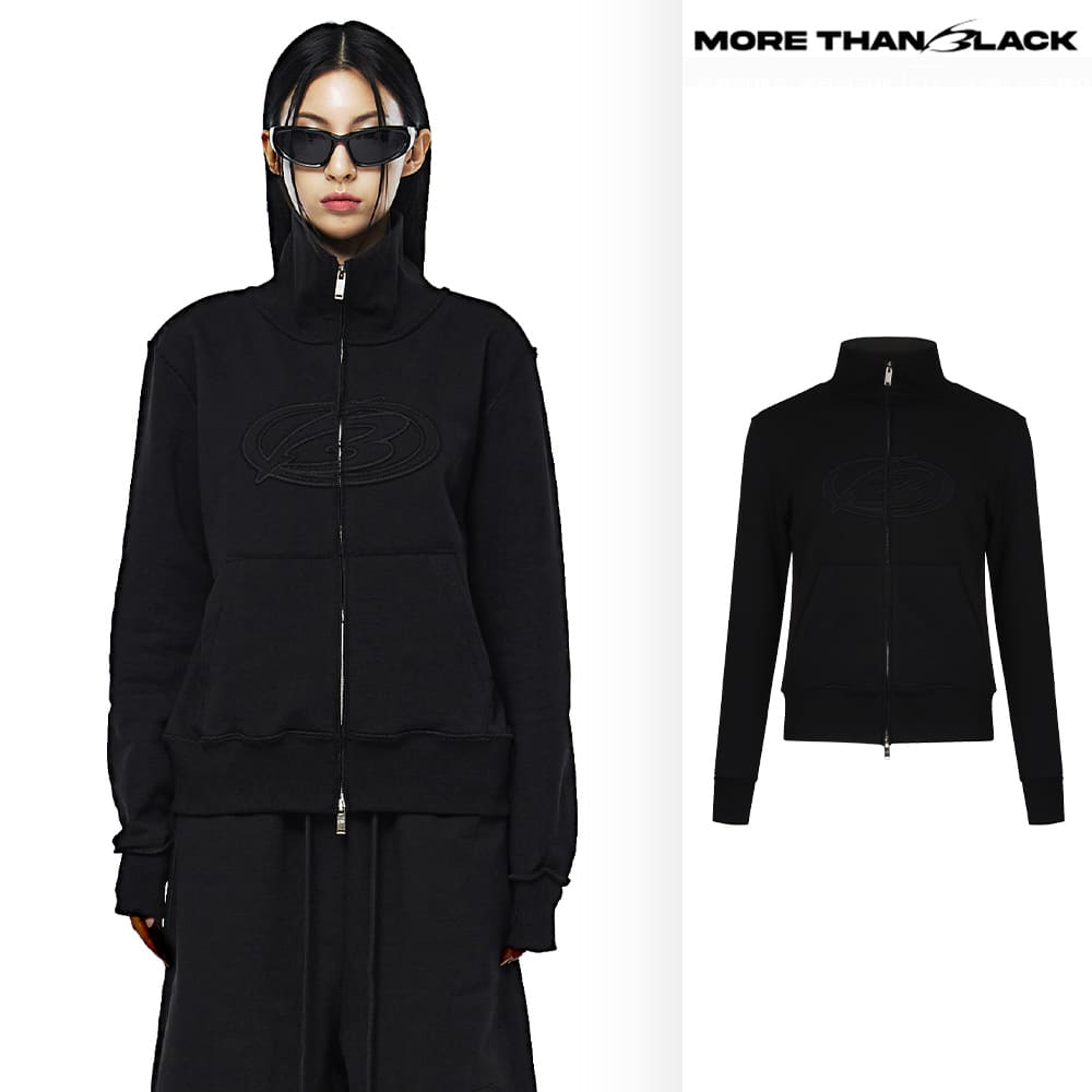 [MORE THAN BLACK] CUT OFF POLA JACKET