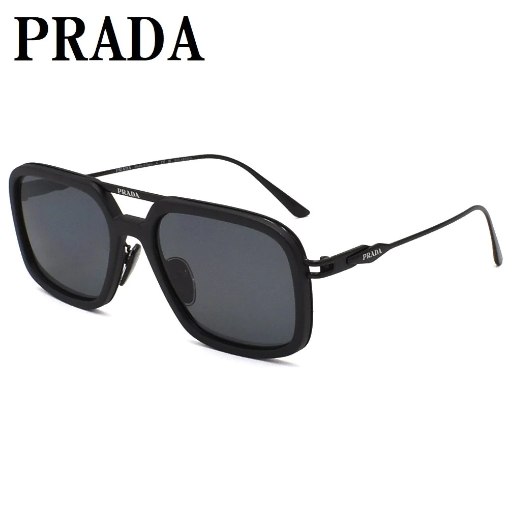 プラダ PR57ZS 1BO5Z1 55 サングラス アイウェア メガネ 眼鏡 UVカット 紫外線カット ポーラルダークグレー ブラック