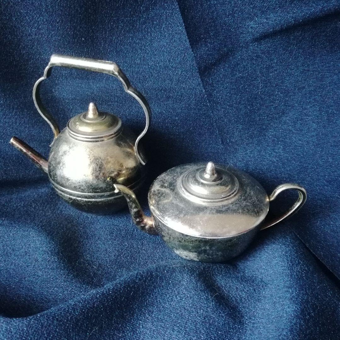 限定 英国製 ミニチュア ティーポット やかん 2点セット