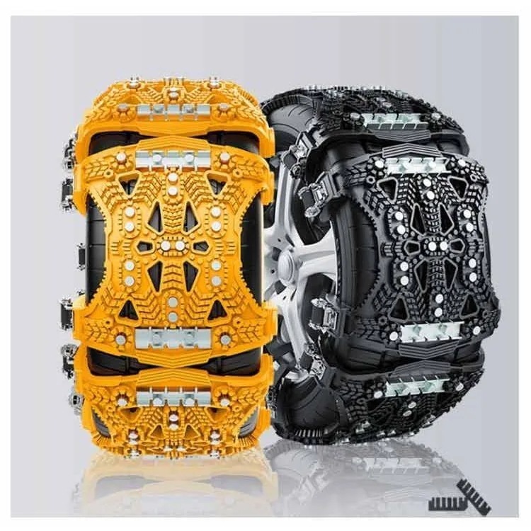 タイヤチェーン 最新改良 車用タイヤチェーン スノーチェーン 非金属 全新改良版パターン 取り付け簡単 ジャッキアップ不要 4本入 165mm-28