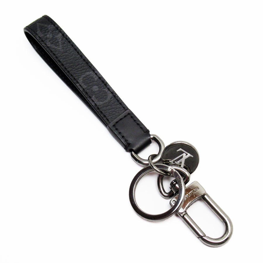 ルイ ヴィトン LOUIS VUITTON キーリング モノグラムエクリプス ポルトクレ ドラゴンヌ PVCコーティングキャンバス/メタル ブラック/グレー メンズ M61950 w0870a