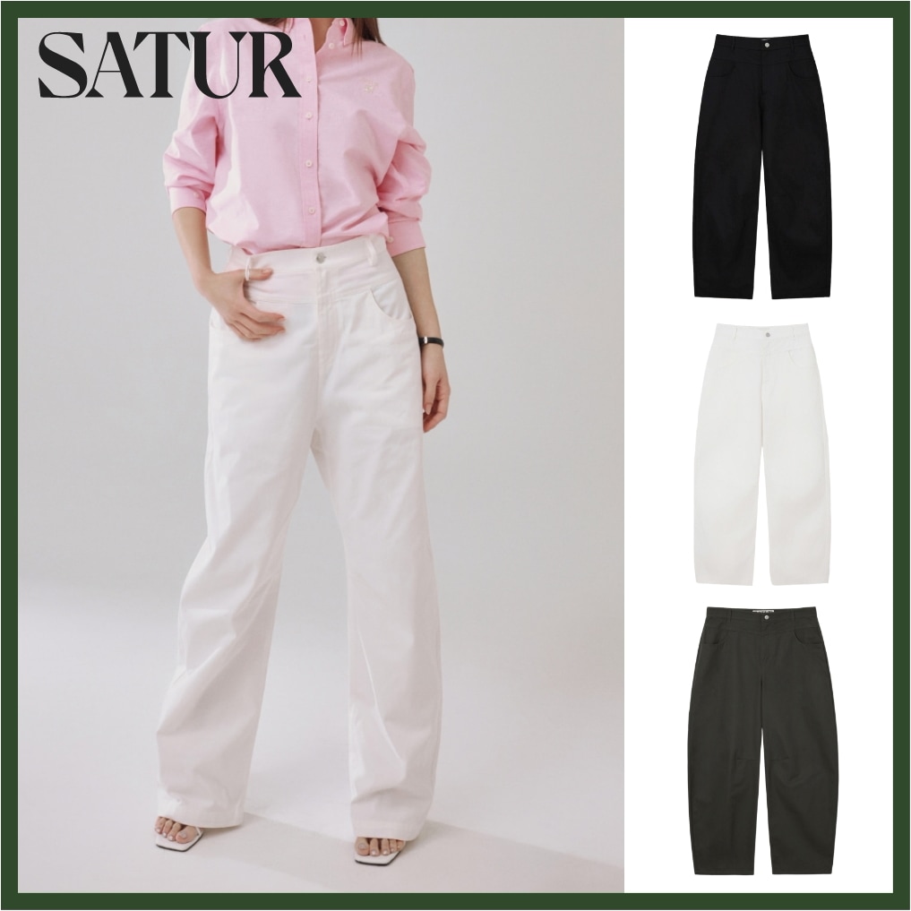 Cotton Curved Pants
