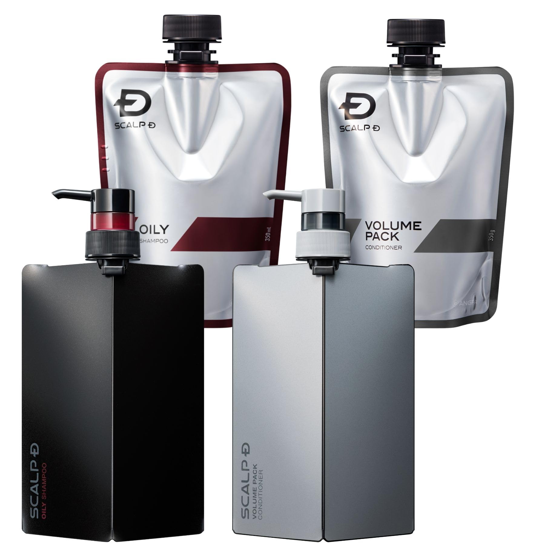 スカルプD シャンプー メンズ ホルダー付き＋つけかえ用 オイリー4点セット (シャンプー ＆ コンディショナー) 脂性肌用 アミノ酸 日本製 医薬部外品 アンファー 14,263円