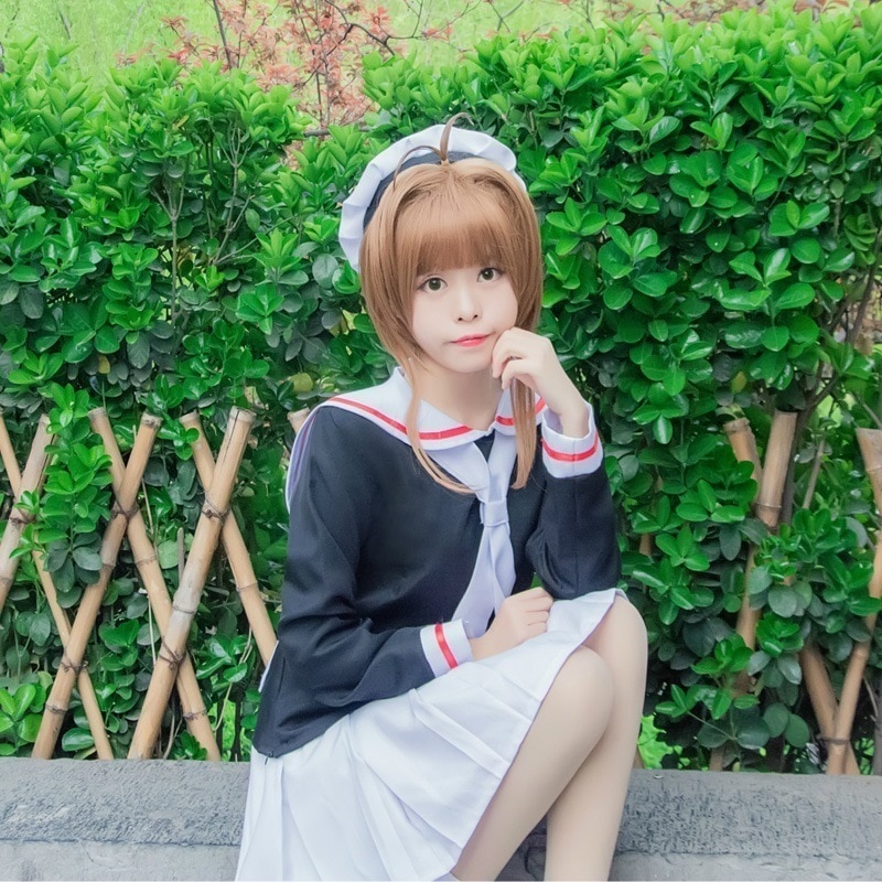百変小桜モカ少女桜木ノ本桜cos服コスプレ衣装セーラー服制服