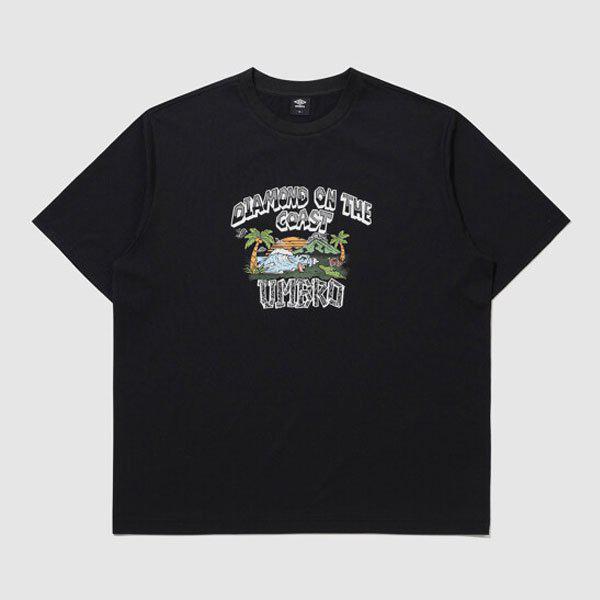 ダイヤモンドエスケープオアシスフレッシュ半袖Tシャツ UR223CRS50 BLK