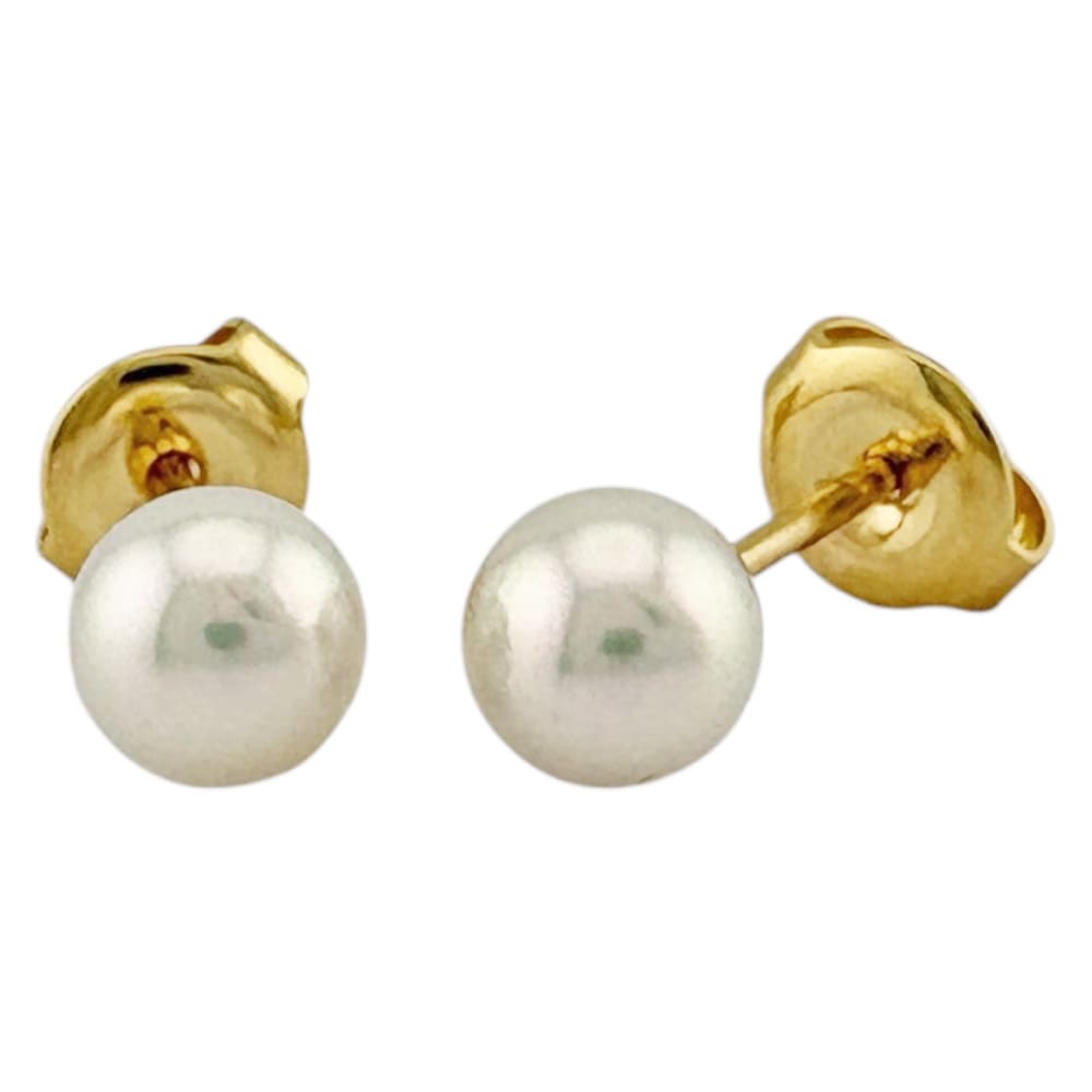 ミキモト ピアス 18金 K18イエローゴールド アコヤパール MIKIMOTO 中古 美品