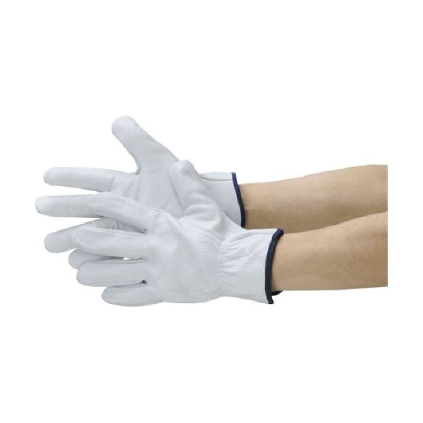 （まとめ）牛本革手袋 720P白 720PW 1双 [x5セット]