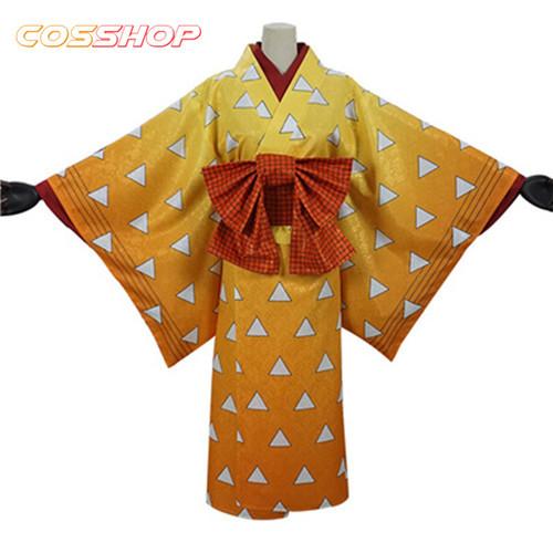 コスチューム　我妻善逸 女装 善子 遊郭潜入編 コスプレ 衣装　イベント　ハロウィン　コスチューム　プレゼント