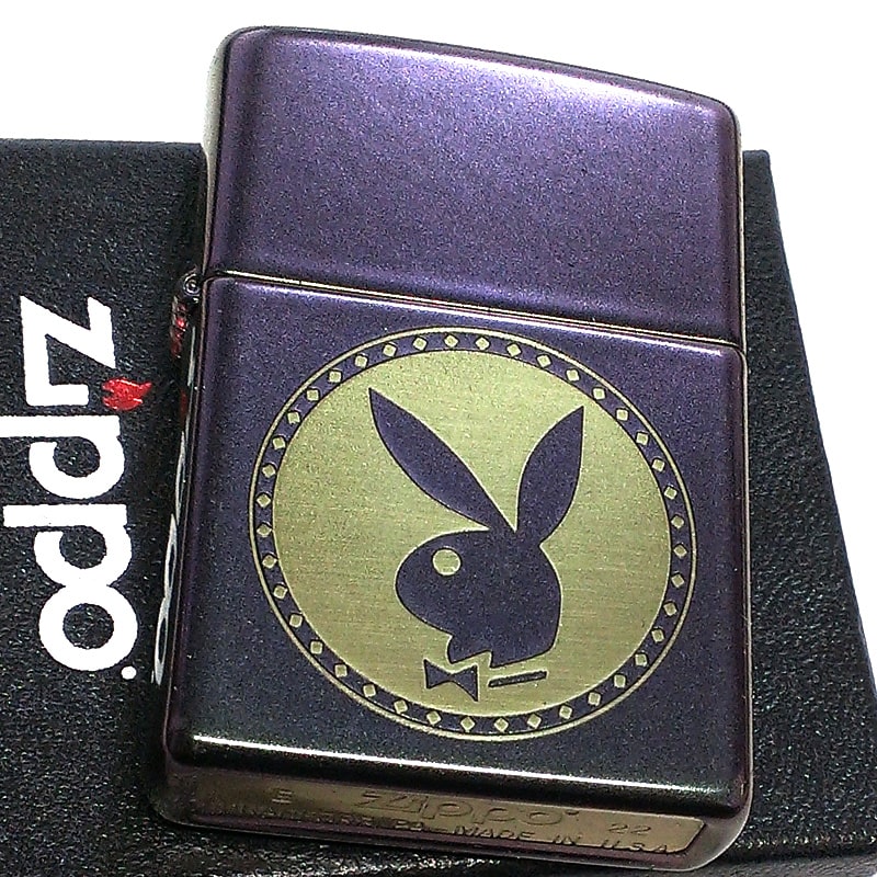 ZIPPO PLAYBOY ジッポー ライター プレイボーイ イリディセント パープル おしゃれ かわいい かっこいい ギフト 可愛い メンズ プレゼント レディース