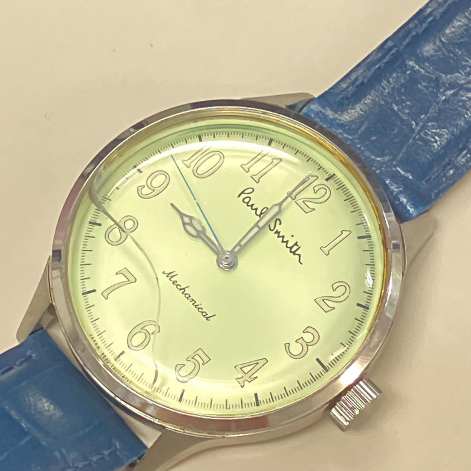 Paul Smith ポールスミス mechanical 6630-T013147 830327 腕時計 ブルー グリーン【中古】 メンズ