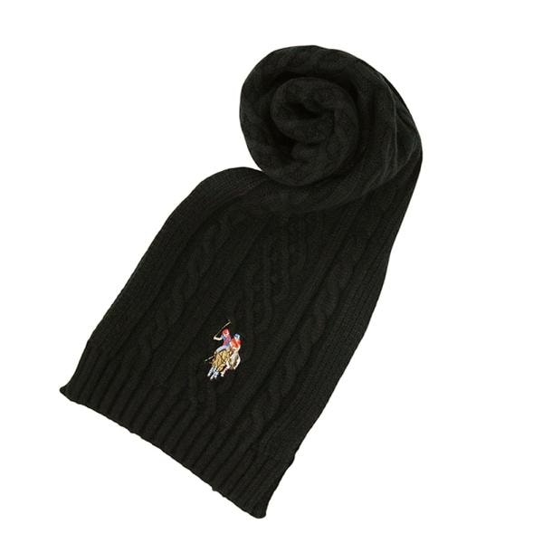 ユーエスポロ アッスン U.S.POLO ASSN マフラー 447591-BLACK レディース メンズ ブラック マフラー 5,115円