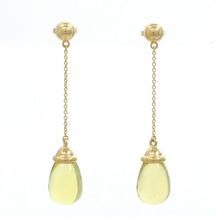 【新品仕上げ済み】【新品同様】ティファニー パロマピカソ レインボー ドロップ スタッドタイプ K18YG ペリドット 【ピアス】