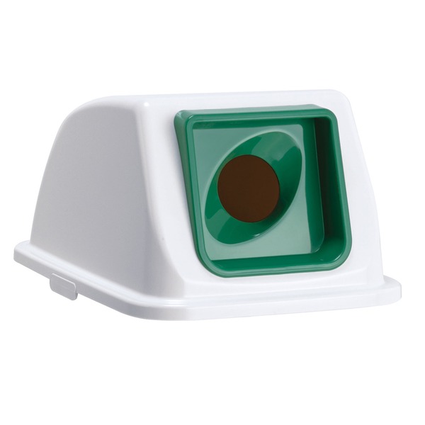 エコ分別カラーペール W90 フタ 緑 丸穴 あきびん （本体別売り）