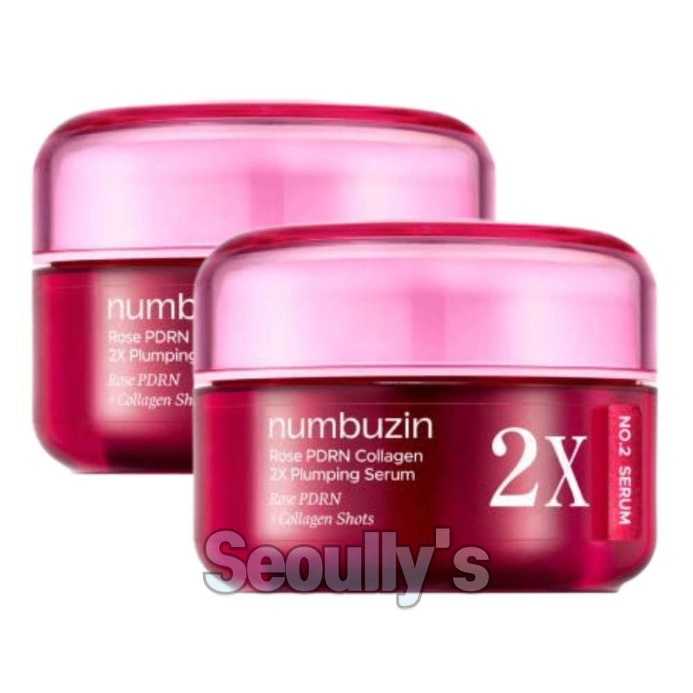 2番 2X ローズPDRNコラーゲン プランピングセラム 美容液, 30ml 2ea