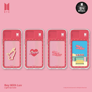 BTS iPhone15ProケースBoy With Luv チェック ピンク-