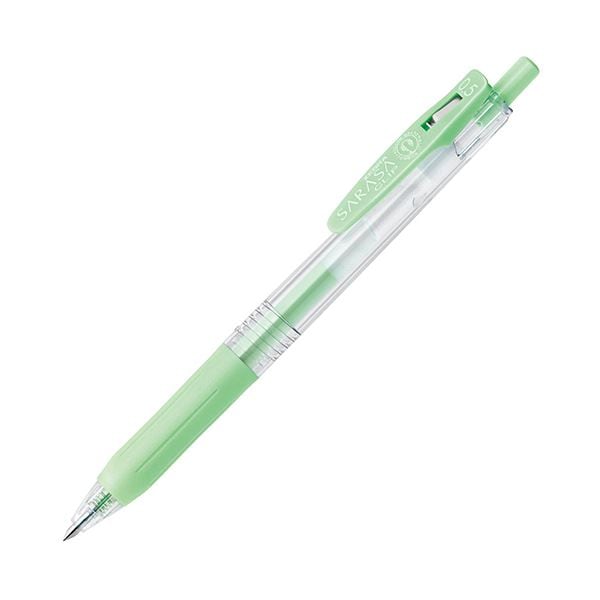 (まとめ) ゼブラ ゲルインクボールペン サラサクリップ 0.5mm ミルクグリーン JJ15-MKG 1本 (100セット)