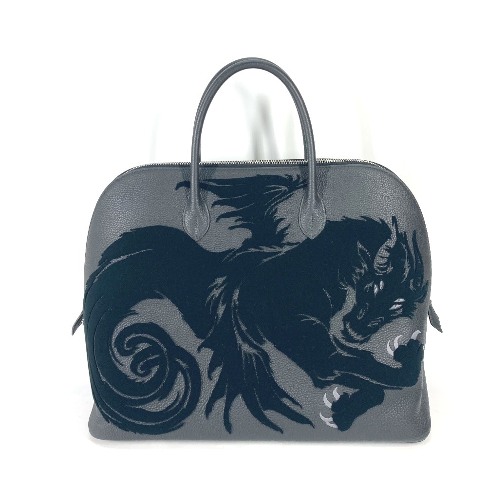 トートバッグ ボリード 1923 シメール・ドラゴン 45 カバン ハンドバッグ トゴ ブラック×ブルーラン ブラック