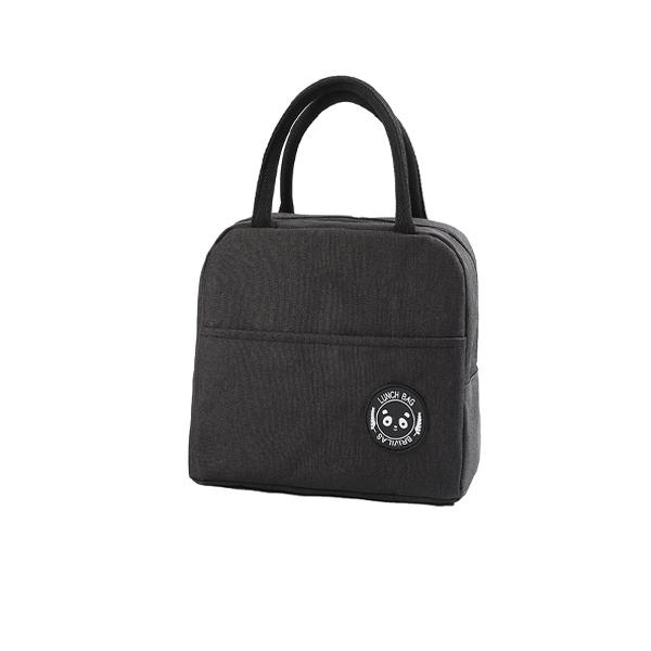 大人気！ ランチバッグ 保温バッグ 保冷バッグ お弁当袋 軽量 大容量 ブラック トートバッグ