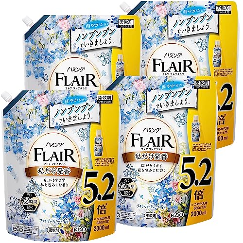 【ケース販売】ハミングフレアフレグランス 柔軟剤 広がりすぎず私を包みこむ香り フラワーハーモニーの