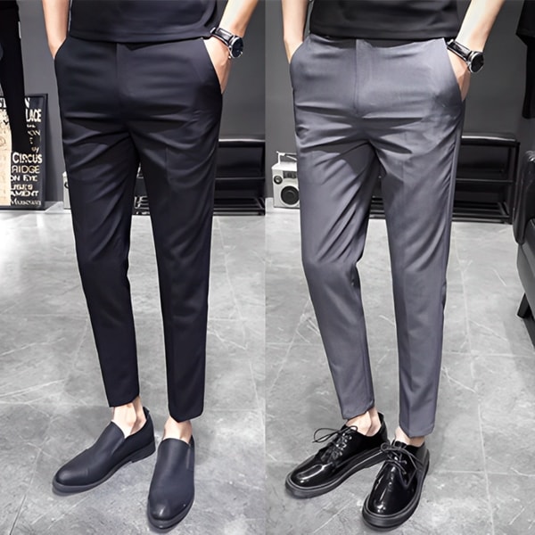 ２色展開 メンズ ルーズストレートカジュアルパンツ ビジネスドレープスーツパンツ パンツ ボトムス カジュアルパンツ テーパードパンツ ストレート ローウェスト 伸縮性 シンプル カジュアル 清潔感