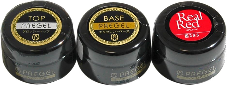 PRE GEL JNA検定対策リアルレッドセット UV/LED対応