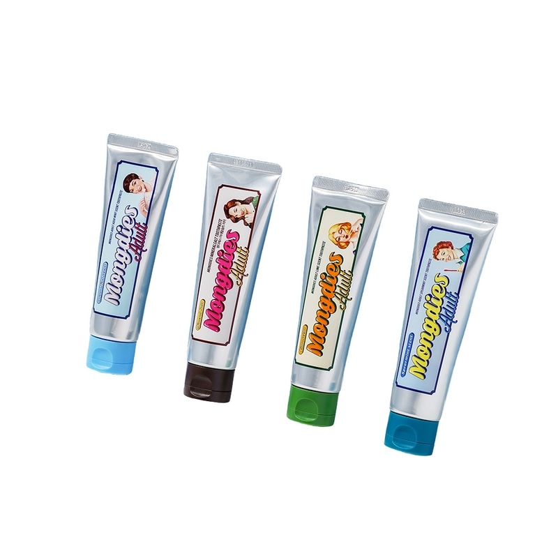 [4+4]モンディエス口臭除去ガム歯石ケア低フッ素アダルト歯磨き粉4種セット