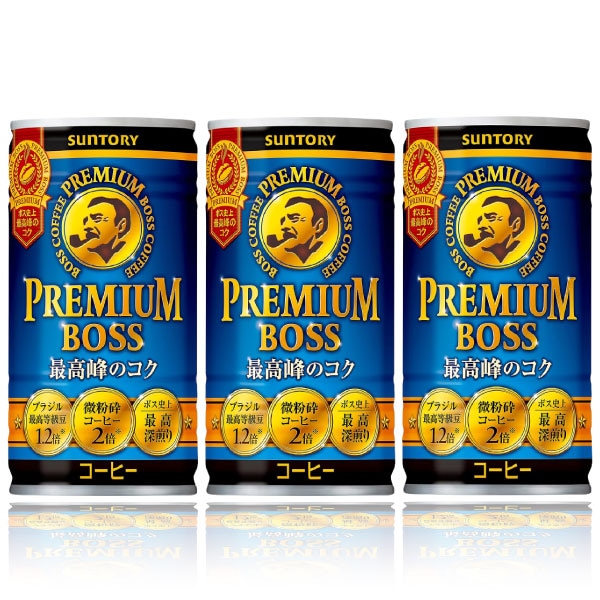 【セール】「90本」プレミアムボス　缶　185g　30本　3箱　サントリー　BOSS