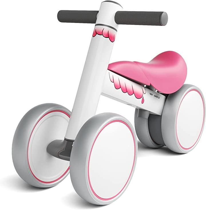 安価 ワタナベ 10ヶ月-3歳 三輪車 Mini ベビーバイク(ピンク翼) こども自転車 幼児用 チャレンジバイク Bike 三輪車