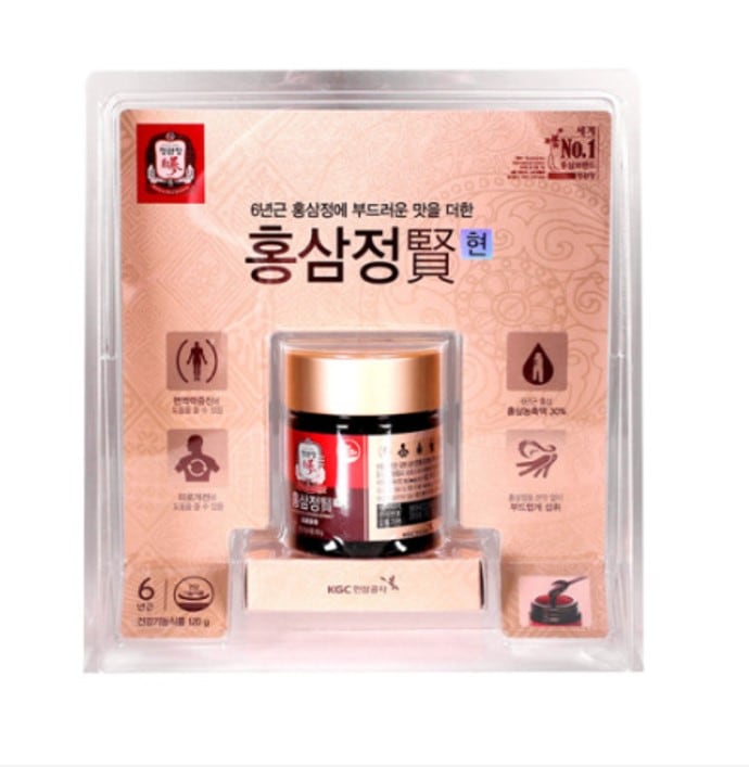 [韓国食品] 100%正規品 6年根 紅参精 賢 120g * 3本 (父の日)