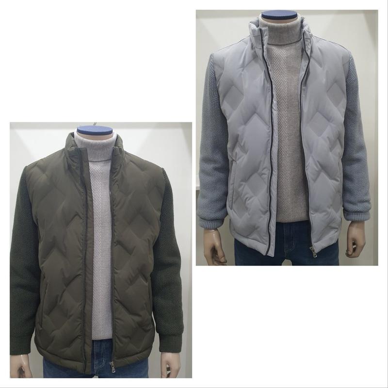 ジェントルニット素材ダックダウンジャンパー2種カラー CDAAAJP4203