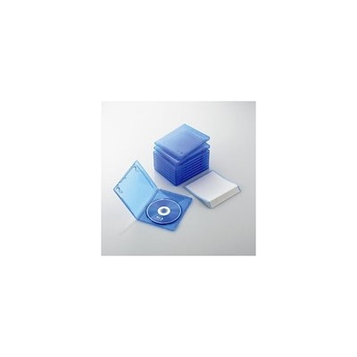 他サイト： エレコム ブルーレイディスクケース（1枚収納・10枚セット・クリアブルー） CCDBLU110CBUの商品画像