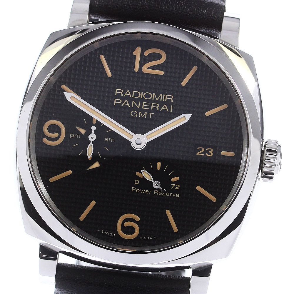 パネライ PANERAI PAM00628 ラジオミール 1940 GMT パワーリザーブ 自動巻き メンズ 保証書付き_757000【中古】 350,775円
