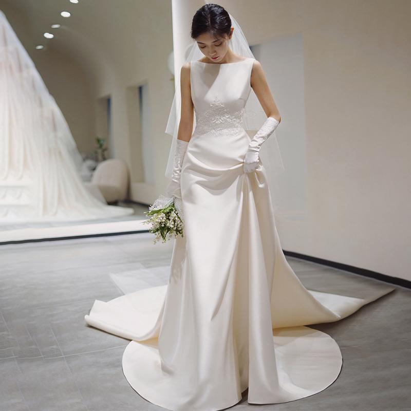 春新品ウェディングドレス ウェディングドレス白 パーティードレス オフショルダー 花嫁ロングドレス 結婚式 トレーン 二次会 パフスリーブ お呼ばれ 挙式RH15-153 9,964円