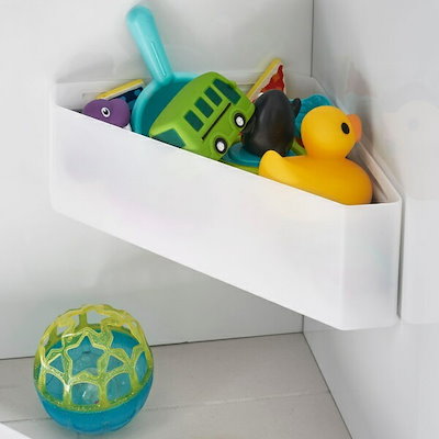 他サイト： 山崎実業 MIST マグネットバスルームコーナーおもちゃラック ミスト 4903208045988 コーナーラック 磁石 お風呂 おもちゃ ラック 収納 コーナー 角 バス収納 小物収納の商品画像