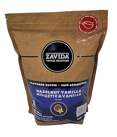 他サイト： ZAVIDA ザビダ ヘーゼルナッツ バニラホールビーン コーヒー豆 907g フレーバーコーヒーの商品画像