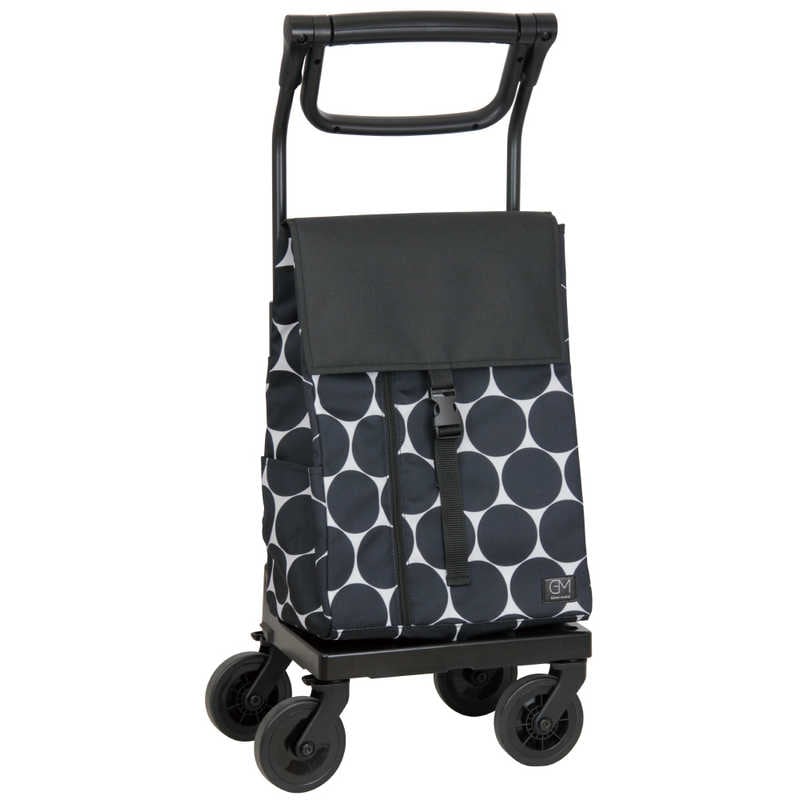 GRANMARIE　保冷温仕様ショッピングカート ドットブラック　GM-124-DBK