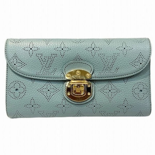ルイヴィトン マヒナ ポルトフォイユ アメリア M58128 長財布 3つ折り財布 【中古】