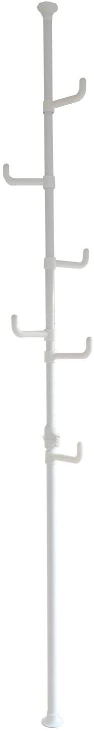 山善(YAMAZEN) 突っ張り ポールハンガー 隙間収納 高さ伸縮 耐荷重30kg ワンタッチで設置(実用新案取得済) コートハンガー 衣類 収納 直径32×高さ140-280cm 組立品 マットホ