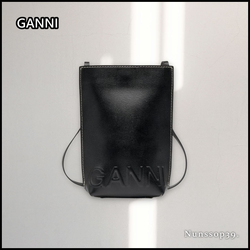 【GANNI】A3591099 MINI LOGO CROSSBODY BAG