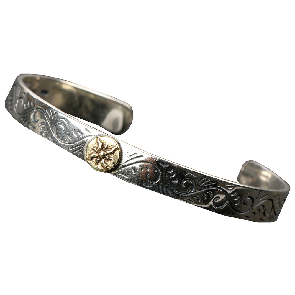 925 太陽神コイン&唐草バングル [bs066]