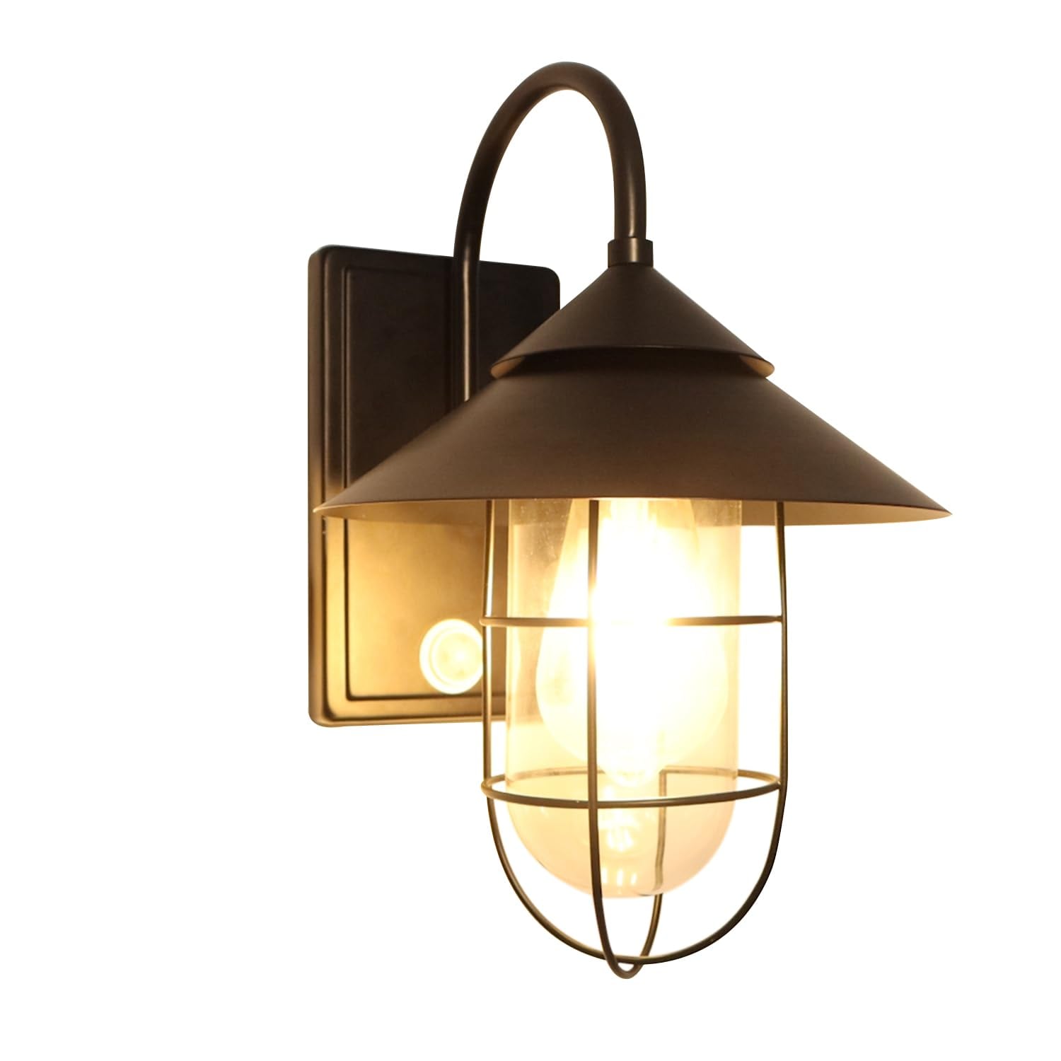 玄関灯 人感センサー 玄関照明 屋外 ポーチライト 屋外 ウォールランプ レトロなウォールライト 庭園灯 照明器具 防雨型 壁掛け 外灯 E26口金【電球別売り】 (ブラック-30 99727