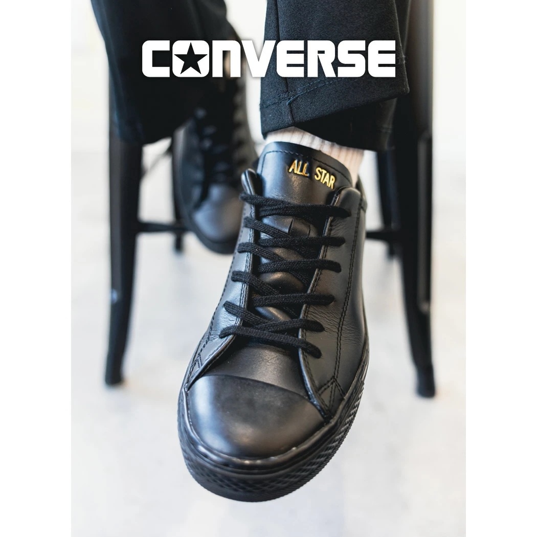 CONVERSE コンバース レザースニーカー ALL STAR COUPE OX オールスター クップ スニーカー BLACK ( ローカット ブラック 黒 メンズ レディース 38002