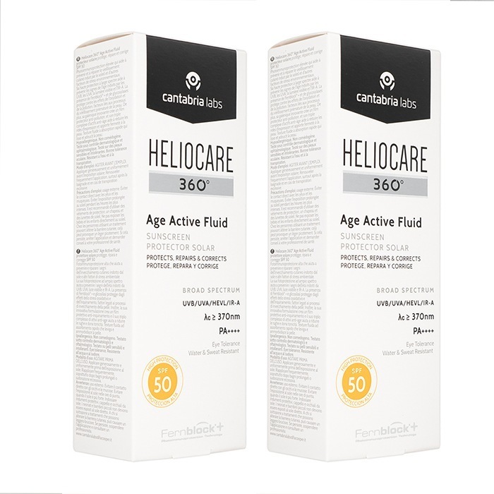 ヘリオケア ヘリオケア360 エイジアクティブフルイドSPF50 50ml 2本 Heliocare 360 Age Active Fluid 日焼け止め PA++++ 海外発送 国際郵便発送