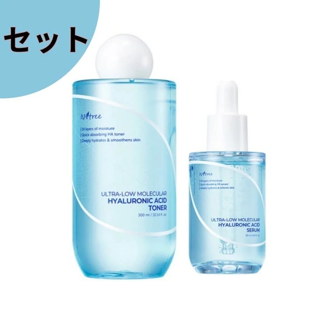 [Punbaki Pick]超低分子 ヒアルロン酸 トナー 300mL +セラム50mL