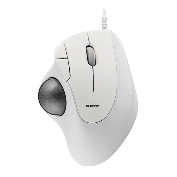 M-IT11URWH ホワイト トラックボール マウス (有線 5ボタン ベアリングユニット エルゴノミクス IST) メーカー直送